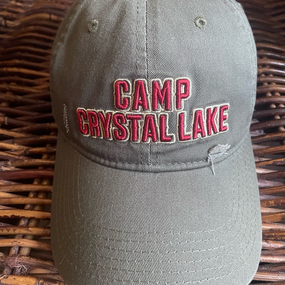 🏕️Friday the 13th Camp Crystal Lake Olive Green Hat, Unisex